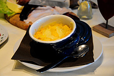 L'ottima polenta concia a base di Fontina
